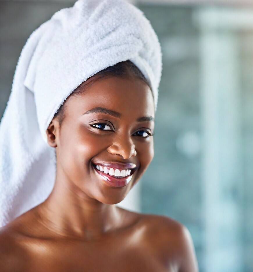 Lady with perfect set of teeth