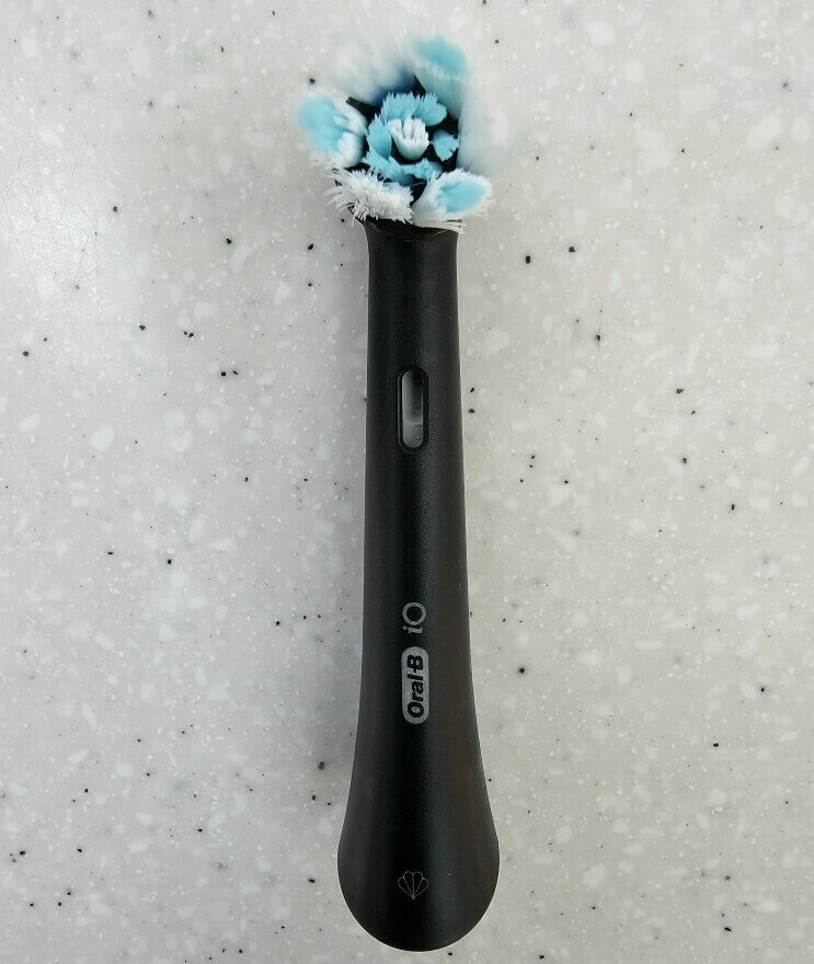 Worn old electric toothbrush head